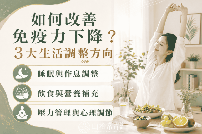 如何改善免疫力下降?3大生活調整方向