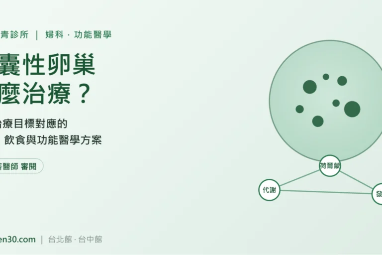 多囊性卵巢怎麼治療:4 種治療目標對應的藥物、飲食與功能醫學方案|山拾常青診所